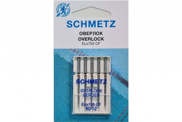 Иглы Schmetz для оверлока ELx705 CF №80, 5 шт в Лакинске